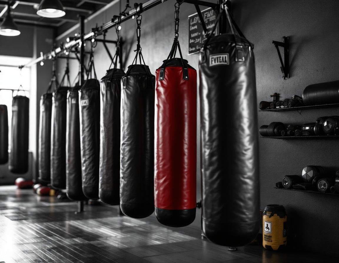 Heavy bags and speed bags section