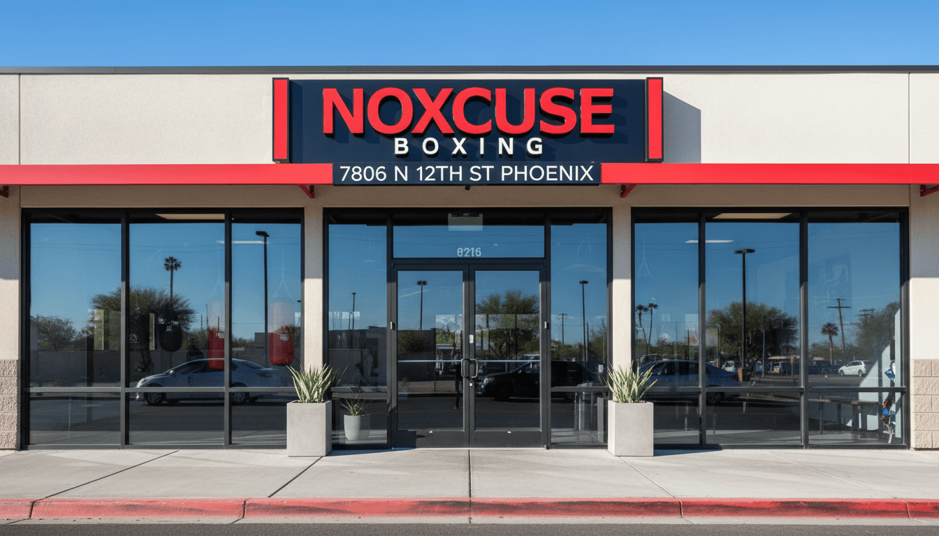 Welcoming entrance of Noxcuse Boxing gym